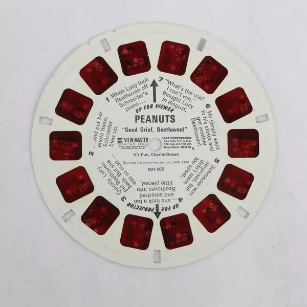 Vintage GAF View Master Peanuts Good Grief Beethoven Reel 1966 As Is