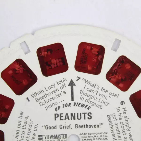 Vintage GAF View Master Peanuts Good Grief Beethoven Reel 1966 As Is