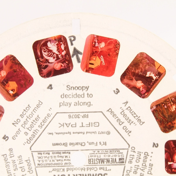 Vintage GAF View-Master RP 3076 Charlie Brown's Summer Fun Reel 1972 As-Is