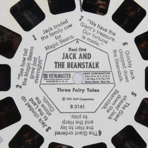 Vintage GAF View Master B3141 Jack and The Beanstalk Fairy Tales Reel 1