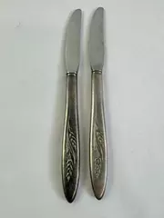 Oneida Community Song of Autumn Lot of 2 Silver Plate Butter Knives