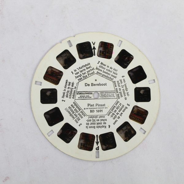 Vintage GAF View Master BD 1691 De Bereboot Piet Piraat 1977 Reel As-Is