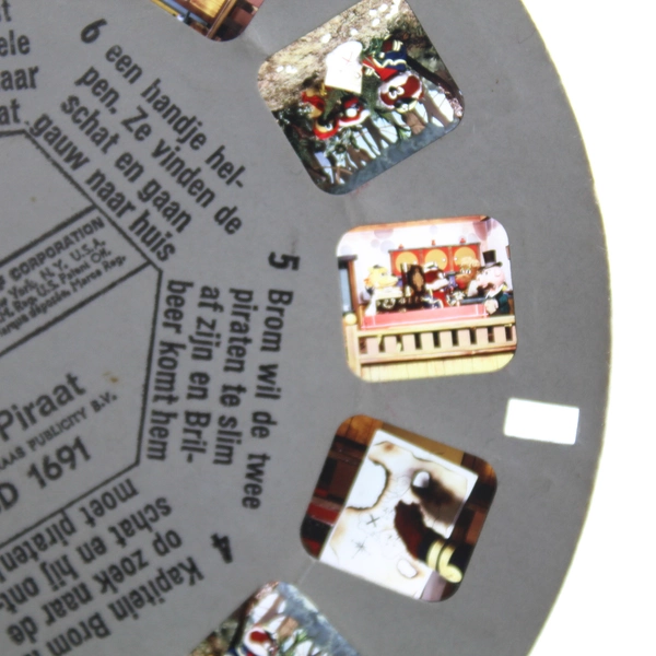 Vintage GAF View Master BD 1691 De Bereboot Piet Piraat 1977 Reel As-Is