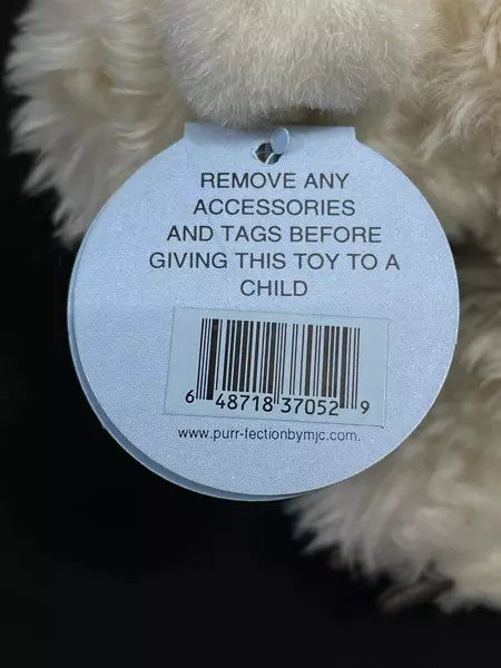 1992 MJC Purr-Fection Iceberg Jr Polar Bear Plush 8" Good Condition Collectible