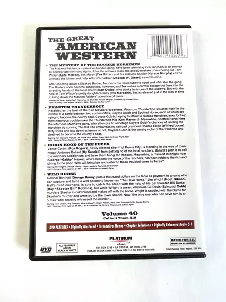 The Great American Western Roy Rogers DVD Volume 40 Good Condition