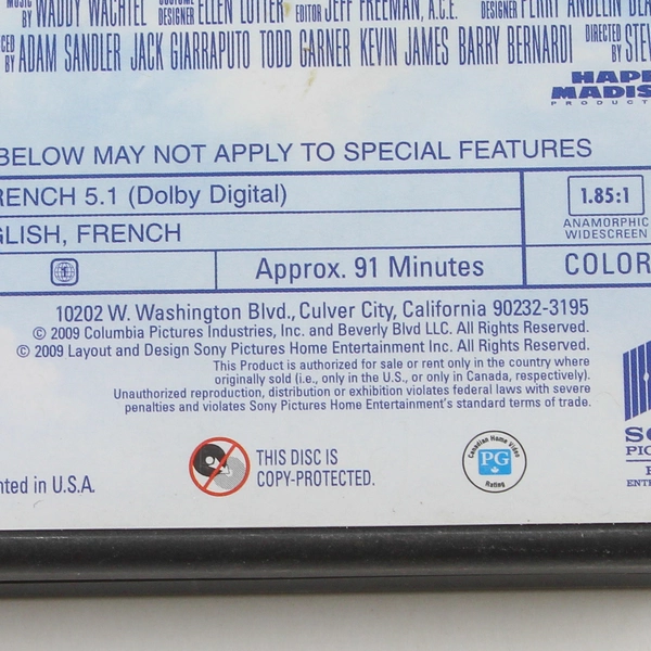 Paul Blart Mall Cop DVD Kevin James 2009 Sony Pictures Pre-Owned Untested