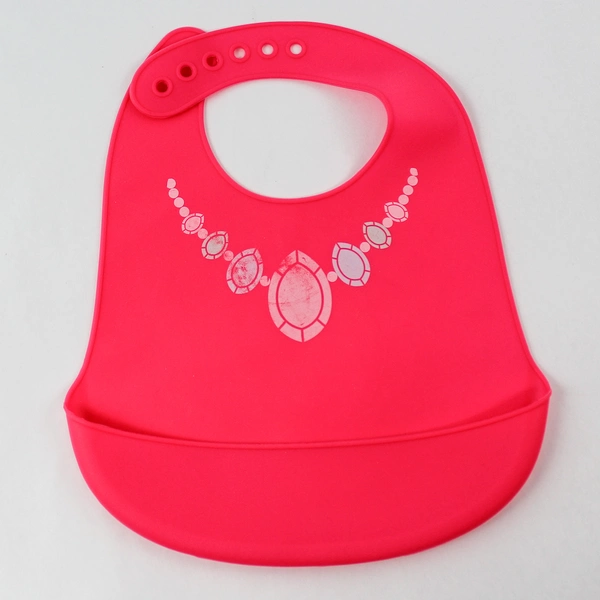 Lot of Infant Feeding Items: 2 Plates & 1 Pink Bib - Dishwasher Safe