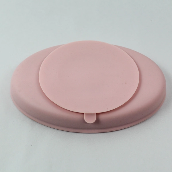 Lot of Infant Feeding Items: 2 Plates & 1 Pink Bib - Dishwasher Safe