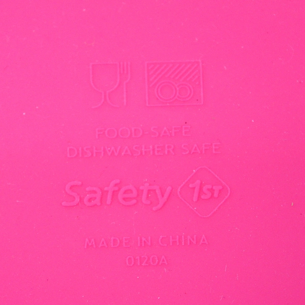 Lot of Infant Feeding Items: 2 Plates & 1 Pink Bib - Dishwasher Safe