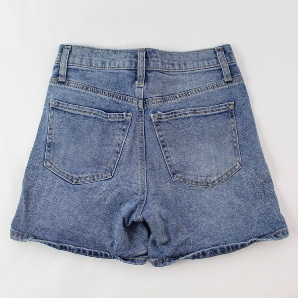 Vintage High Rise Distressed Mom Shorts Women's Size 1 Blue Pre-Owned