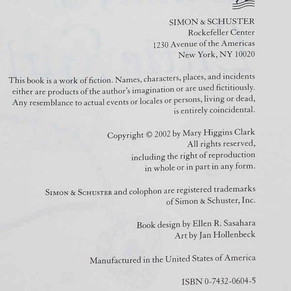 Daddy's Little Girl by Mary Higgins Clark Hardcover 2002 Simon & Schuster