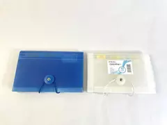 Lot of 2 Pre-Owned 13 Pocket Expanding Files for Receipts - Junior Size