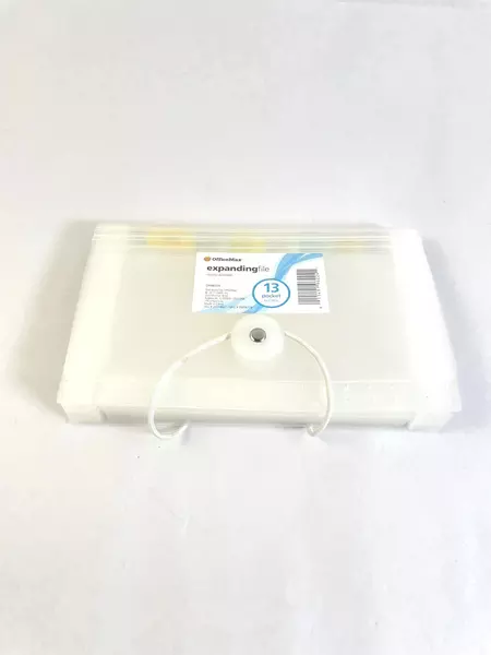 Lot of 2 Pre-Owned 13 Pocket Expanding Files for Receipts - Junior Size