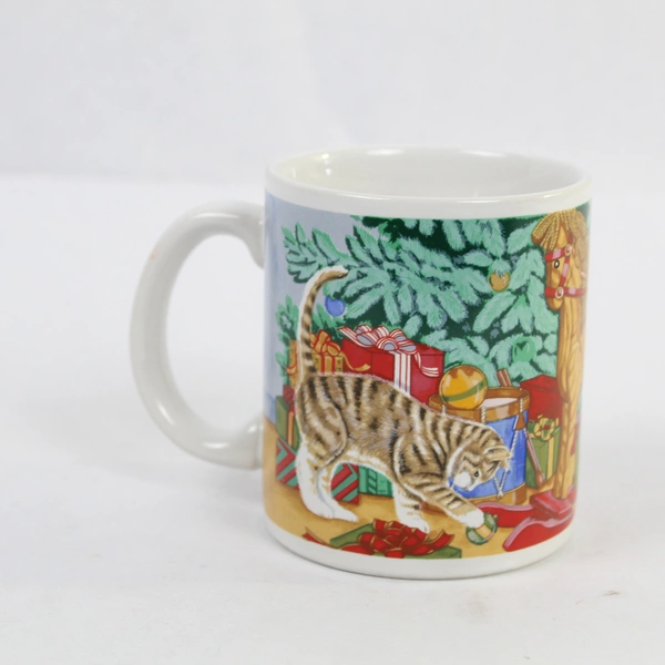 Marcel Schurman Christmas Cat Mug Cup with Chip Cute Kitchen Decor
