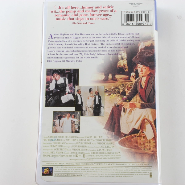 My Fair Lady VHS Audrey Hepburn Rex Harrison 20th Century Fox - Pre-Owned