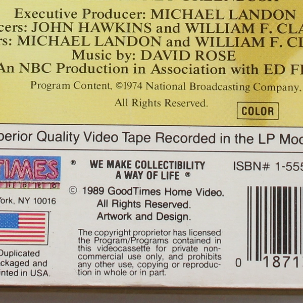 Little House On The Prairie VHS 1989 Goodtimes Video Michael Landon Classic