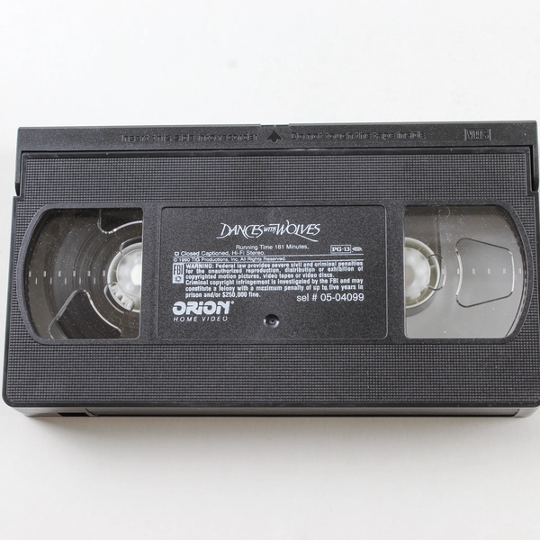 Dances With Wolves VHS Kevin Costner PG13 Good Condition Orion Home Video