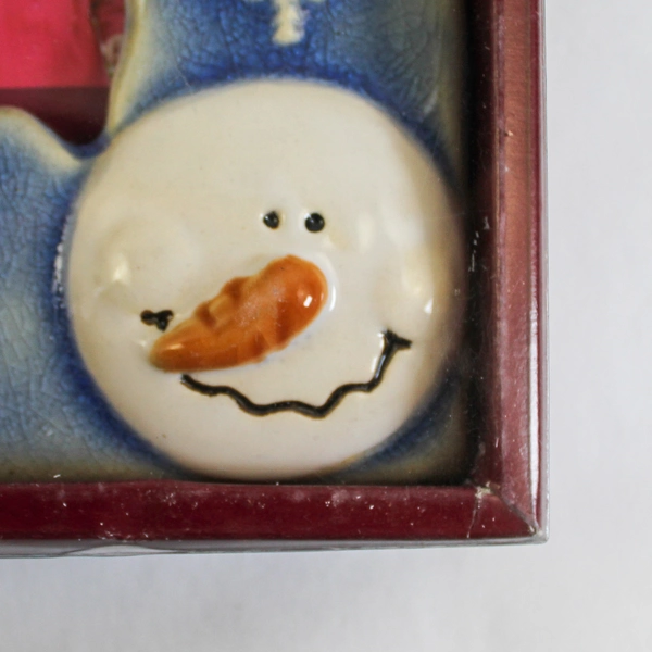 Joann Snowmen Ceramic Frame for 3x3 Photo - Winter Holiday Decor NWT