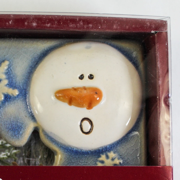 Joann Snowmen Ceramic Frame for 3x3 Photo - Winter Holiday Decor NWT