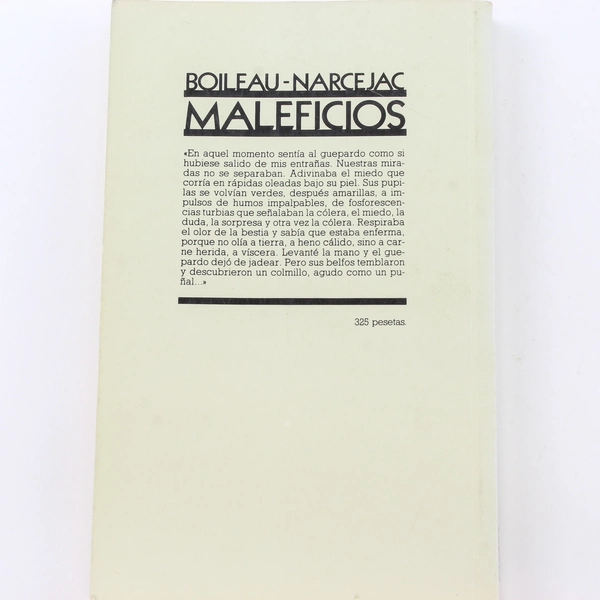 Boileau Narcejac Maleficios 1962 Spanish Paperback Book - Good Condition