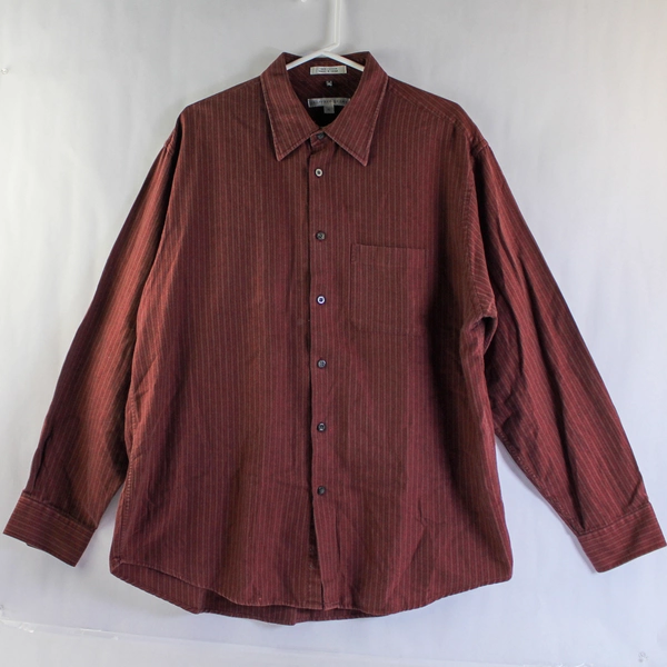Geoffrey Beene Men's XL Mauve Cotton Dress Shirt Long Sleeve Pre-Owned