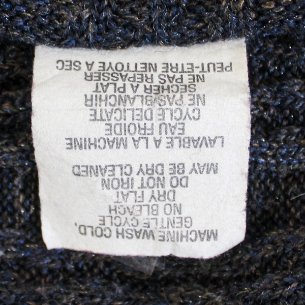 Portocruz Men's Large Navy Blue & Burgundy Knit Pullover Sweater