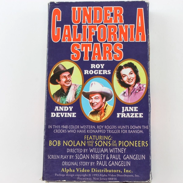 Under California Stars VHS Roy Rogers & Trigger 1993 Vintage Film Classic
