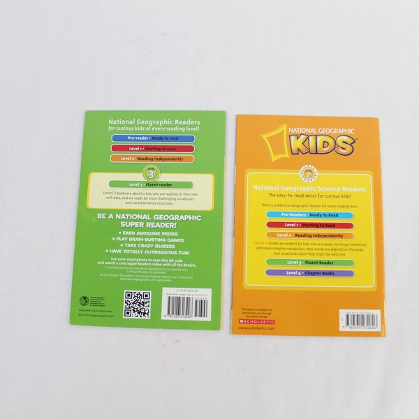 Lot of 2 National Geographic Readers Level 2 Penguins & Robots Books