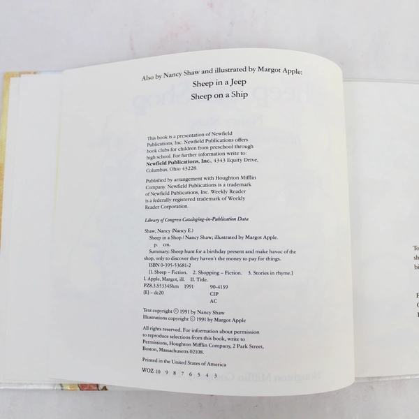 Children's Book "Sheep in a Shop" by Nancy Shaw, Houghton Mifflin HB