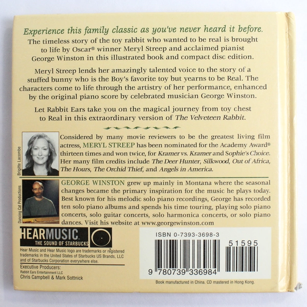 The Velveteen Rabbit Margery Williams Listening Library Missing The CD Hardcover