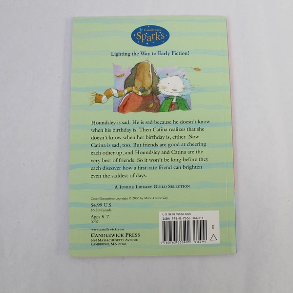 Houndsley and Catina Birthday Book by James Howe - Pre-owned, Writing Inside