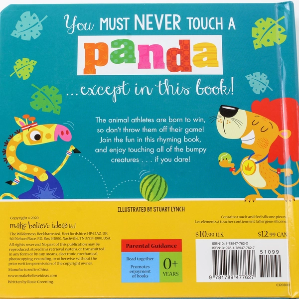 Never Touch A Panda by Rosie Greening 2020 Hardcover Kids Book