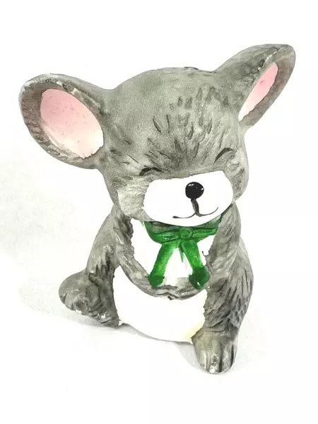 Vintage Mistletoe Mice Salt & Pepper Set, Christmas Decor - 2 Pieces