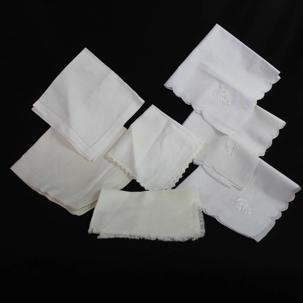 Lot of 7 Stained Cloth Napkins for DIY Crafts Sewing Upcycling