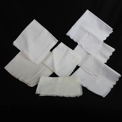 Lot of 7 Stained Cloth Napkins for DIY Crafts Sewing Upcycling