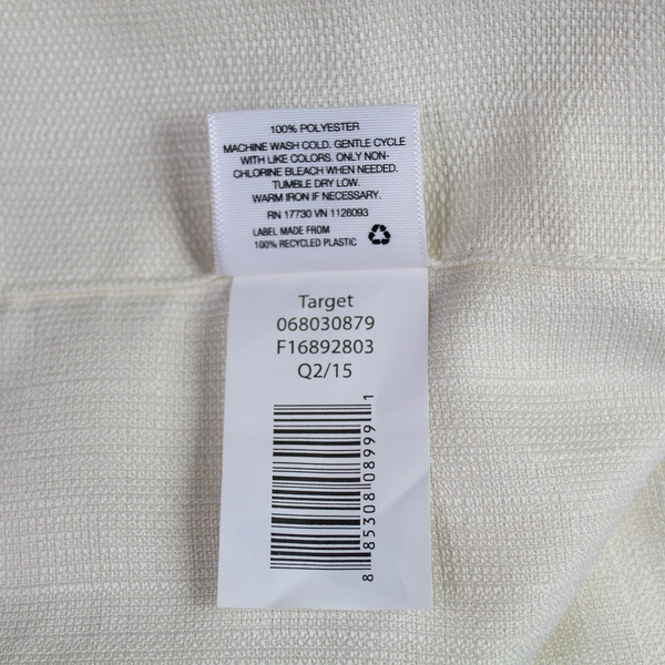 Room Essentials Cream Curtain Panel 40x62" - Elegant Pre-Owned Decor