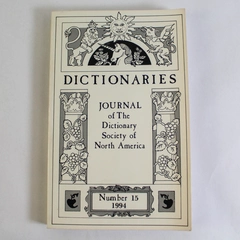 Dictionaries Journal of The Dictionary Society of North America #15 1994 PB