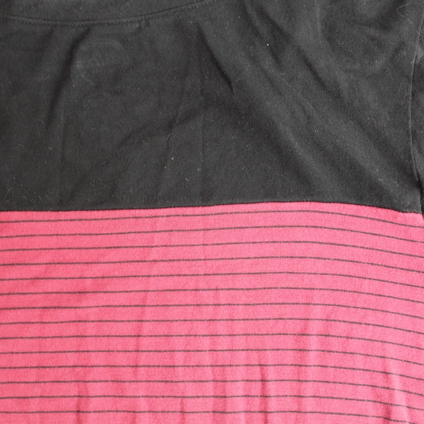 Maurices 24/7 Dress Medium Burgundy Black Stripes Casual Wear, Good Condition