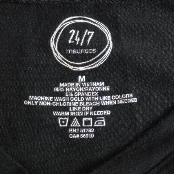 Maurices 24/7 Dress Medium Burgundy Black Stripes Casual Wear, Good Condition