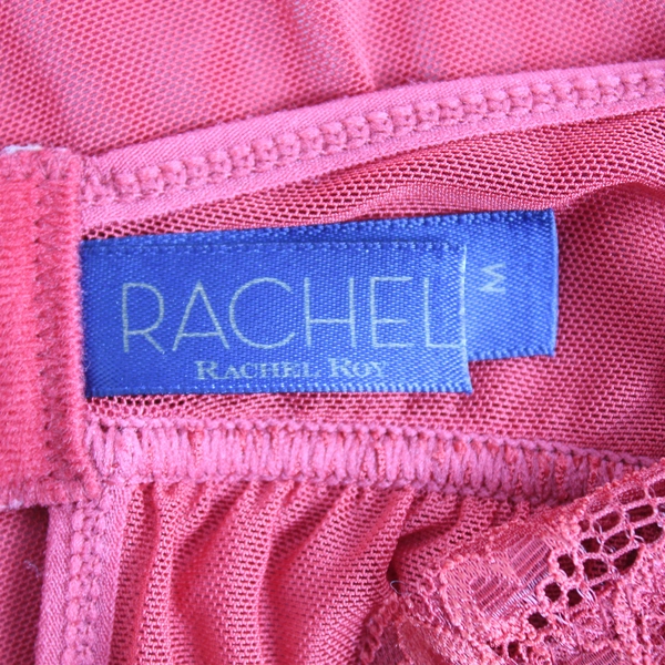 Rachel Roy Women's Size M Red Sheer Lace Baby Doll Nightgown - Good Condition