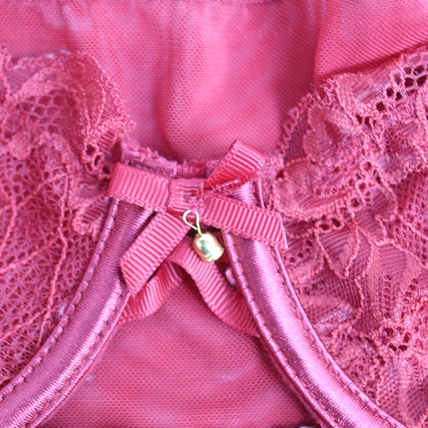 Rachel Roy Women's Size M Red Sheer Lace Baby Doll Nightgown - Good Condition