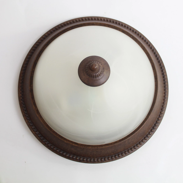 Frosted Glass Dome Ceiling Light Fixture 13" LC0463RB Pre-Owned As Is