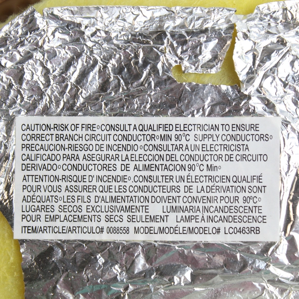 Frosted Glass Dome Ceiling Light Fixture 13" LC0463RB Pre-Owned As Is