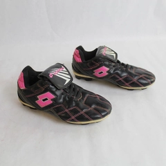 Lotto Youth Soccer Cleats Size 2 Black Pink Outdoor Sports Pre-Owned
