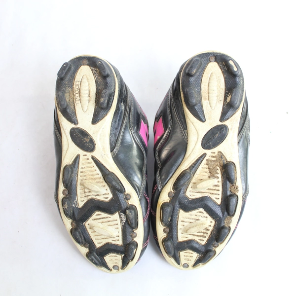 Lotto Youth Soccer Cleats Size 2 Black Pink Outdoor Sports Pre-Owned