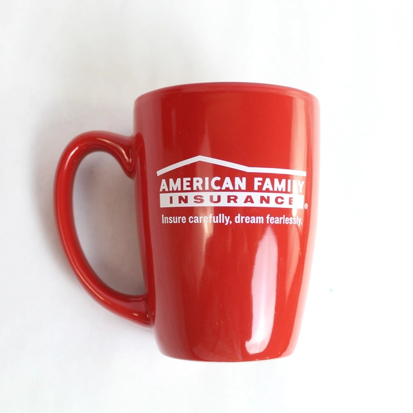 Set of 2 ITI American Family Insurance Red Coffee Mugs - Good Condition