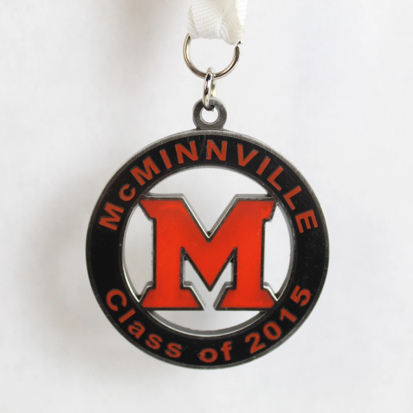 McMinnville Oregon Lot of 4 Letter M Patches & 2015 Medallion Souvenirs