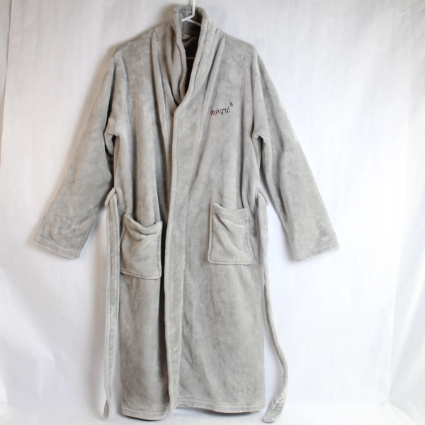 Rongtai Gray Women's Medium Robe Sleepwear with Pockets - Pre-Owned, Hole