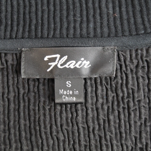 Flair Black Cardigan Sweater Women's Size S 2 Button Closure Pre-owned