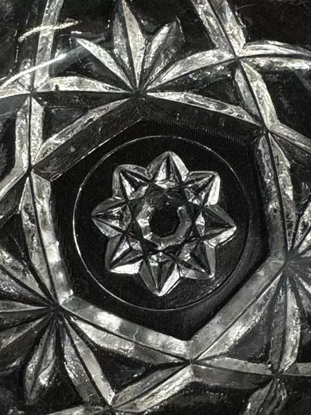 Vintage Anchor Hocking Prescut Clear Glass Bowl 5" Hobstar Pattern